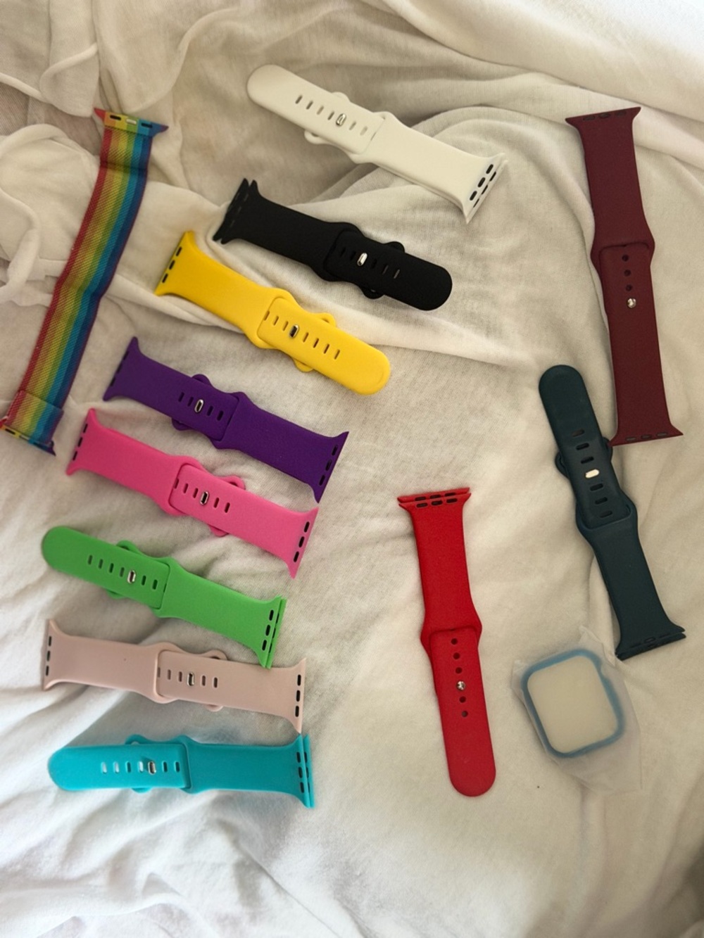 Huge lot of M/L 44, 45 and 48mm Apple Watch Silicone Watch Bands -
